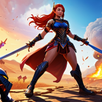 **Image Prompt for Premium Characters:**
   "Create an illustration showcasing a premium character from 'Victorious Goddess: Nikke' in an action pose, highlighting their unique design and enhanced abilities. The background should depict a vibrant battlefield scene, emphasizing the character's stats and visual appeal."