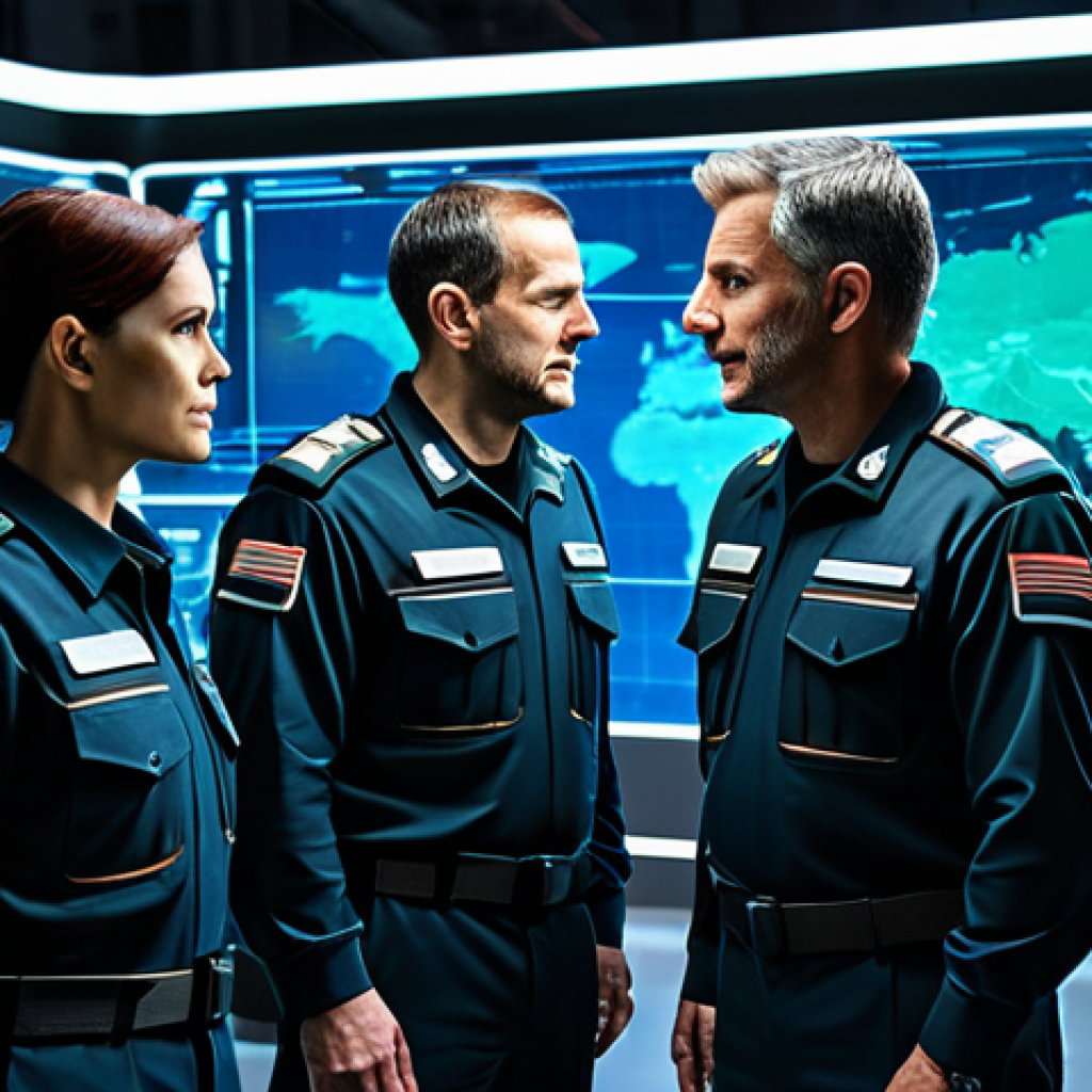 A professional team of four strategists, each embodying a distinct tactical role, standing around a luminous holographic tactical display. They are fully clothed in modest, professional strategic uniforms, with appropriate attire. Their poses are natural, indicating thoughtful discussion and collaboration. The environment is a clean, high-tech command center with advanced holographic projections and ambient lighting. perfect anatomy, correct proportions, natural pose, well-formed hands, proper finger count, natural body proportions, professional photography, high-resolution, detailed, safe for work, appropriate content, family-friendly.