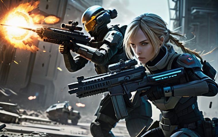 승리의여신 니케 전투 시나리오 해설 - **Prompt: Optimized DPS Character**
    "A stunning, highly detailed portrait of the NIKKE character...