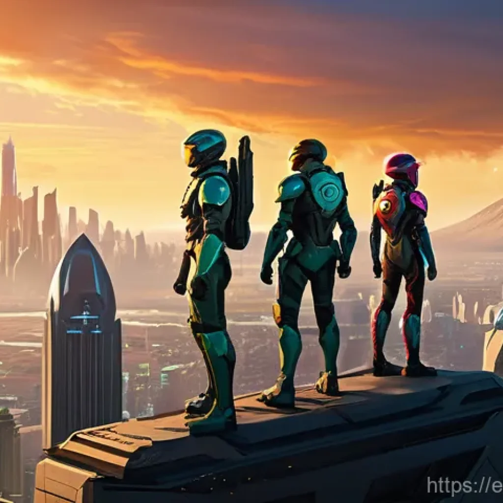 승리의여신 니케 제작진 인터뷰 - **Prompt 1: The Enduring Legacy of Nikke**
    A vibrant, cinematic digital painting depicting a div...