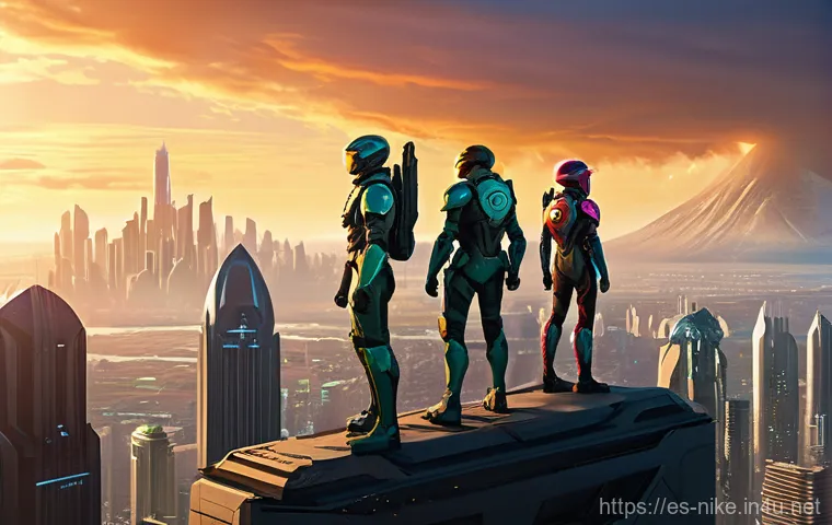 승리의여신 니케 제작진 인터뷰 - **Prompt 1: The Enduring Legacy of Nikke**
    A vibrant, cinematic digital painting depicting a div...