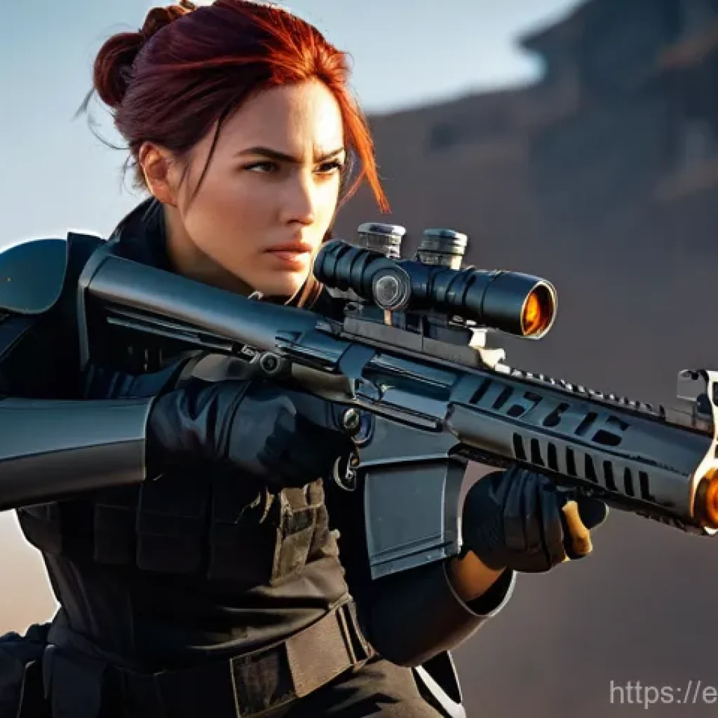 승리의여신 니케 새로운 메타 등장 - **Prompt:** A dynamic, mid-action shot of a Nikke, previously underestimated, now showcasing her ful...