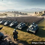 Home 18 승리의여신 니케 클래식 모드 리뷰 - A dynamic battlefield scene from a classic strategic game, featuring a diverse group of armored sold...