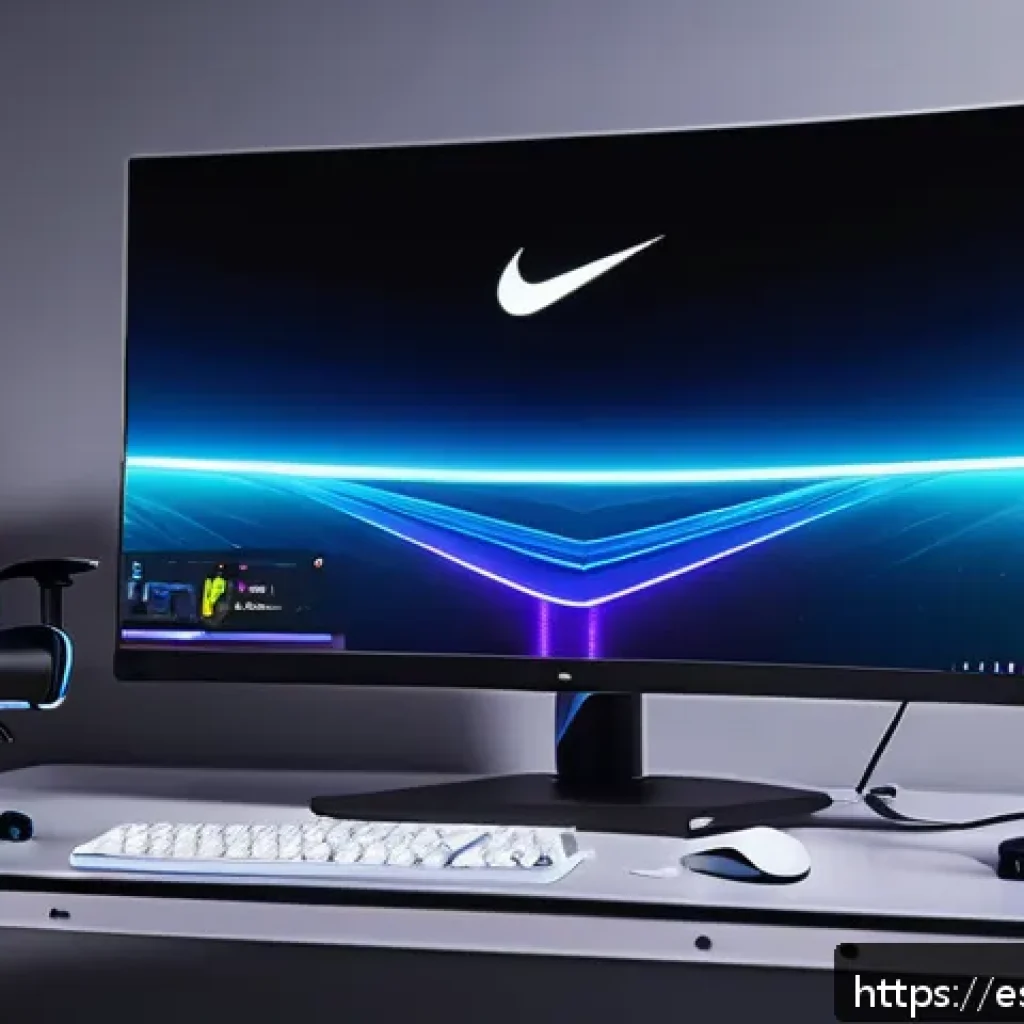 승리의여신 니케 로딩 속도 향상 방법 - A modern gaming setup showcasing a high-performance PC with dual monitors displaying Victory Goddess...